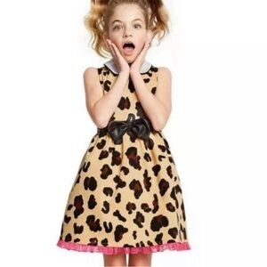 Harajuku Mini for Target Leopard Print Faux Leather Bow Dress Size Large 10/12